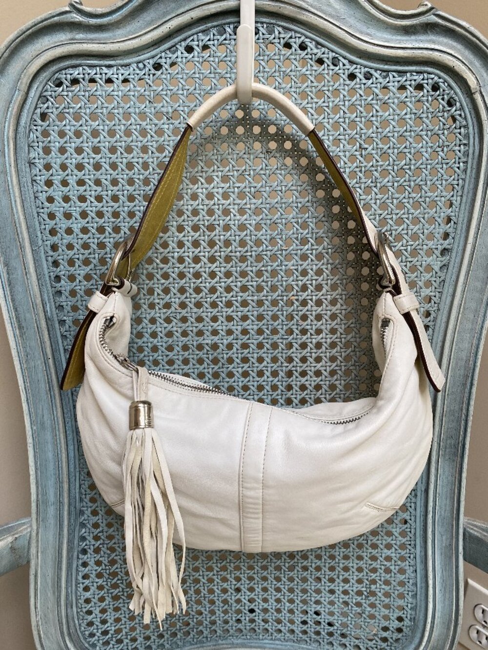 Vintage Coach Limited Edition Soho White Nappa Leather Crescent Hobo